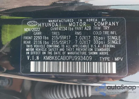 2023 Hyundai Kona Sel from USA, damaged, VIN KM8K6CAB0PU993409
